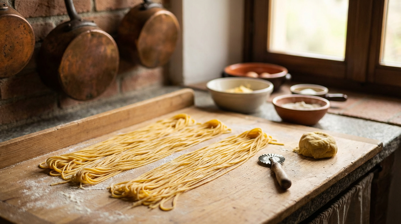 Tajarin: Die handgemachte Kunst der Piemontesischen Eiernudeln – Tradition, Technik und Geschmack
