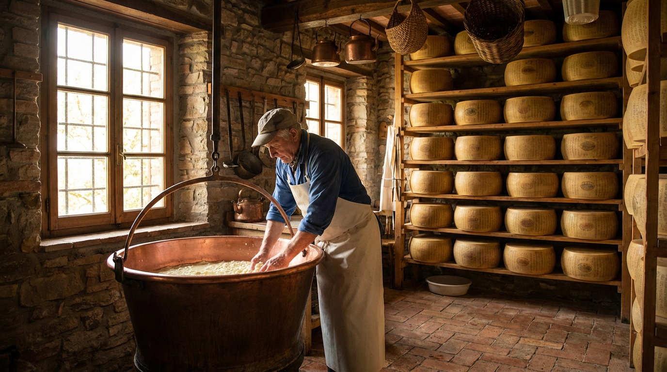 Parmigiano Reggiano - wie entsteht diese Kostbarkeit der Emilia-Romagna ?